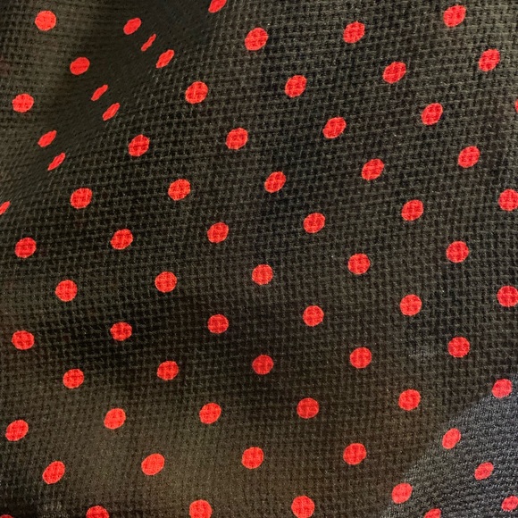 Black and red polka dot bow blouse. Size 10 - Picture 5 of 6